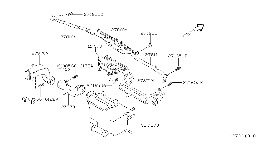 Infiniti 27871-6P100 Duct-Side Ventilator