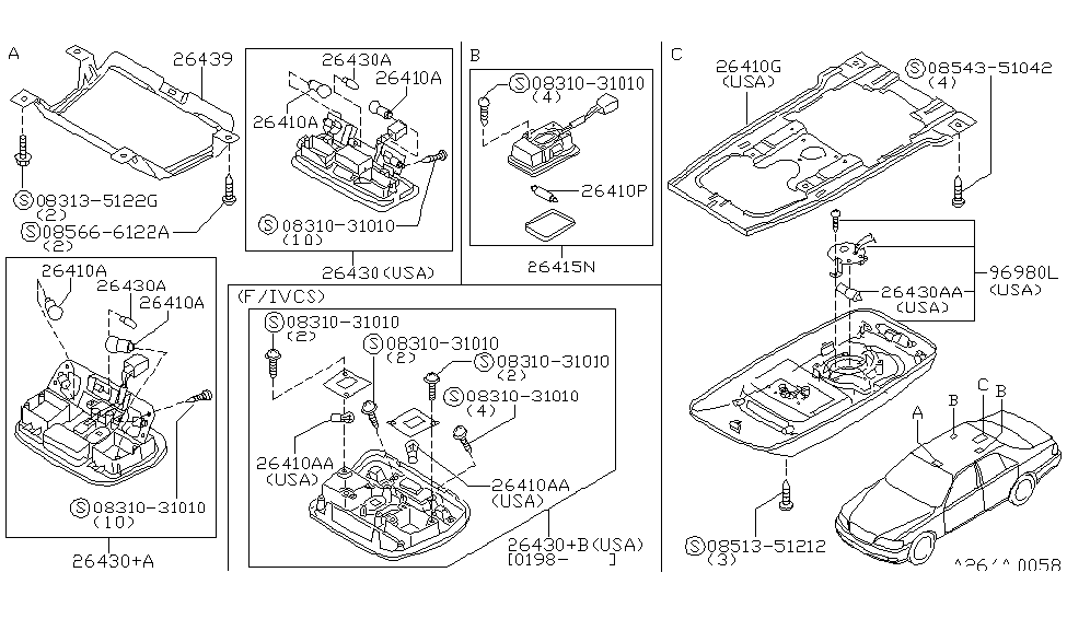 Infiniti 96980-6P004 Console Assembly - Roof