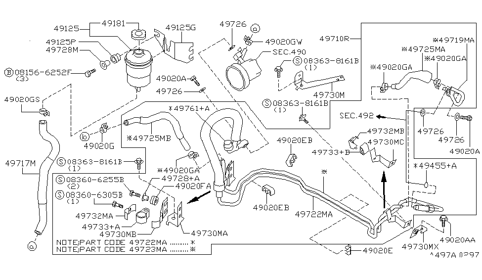 Infiniti 49191-4P000 Bracket-Reservoir Tank