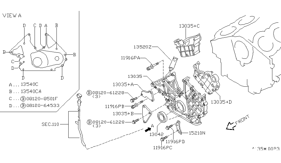 Infiniti 11916-1P120 Bolt