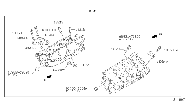 2001 Infiniti QX4 Cylinder Head & Rocker Cover Diagram 3