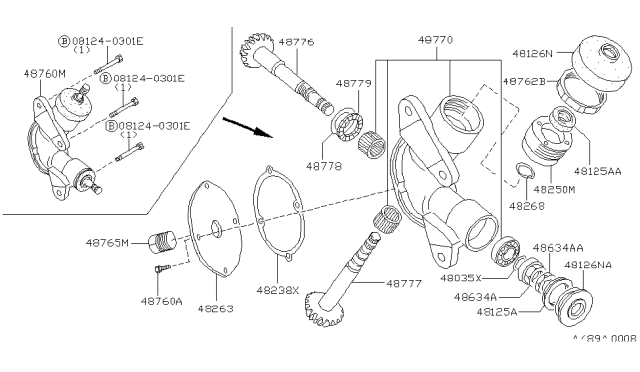 1999 Infiniti QX4 Plug Diagram for 48765-0W000