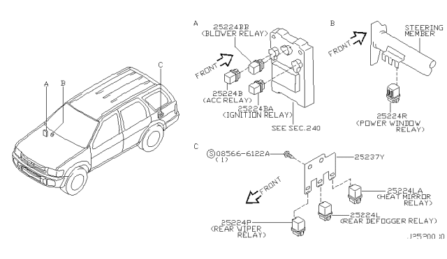 1997 Infiniti QX4 Relay Diagram 2