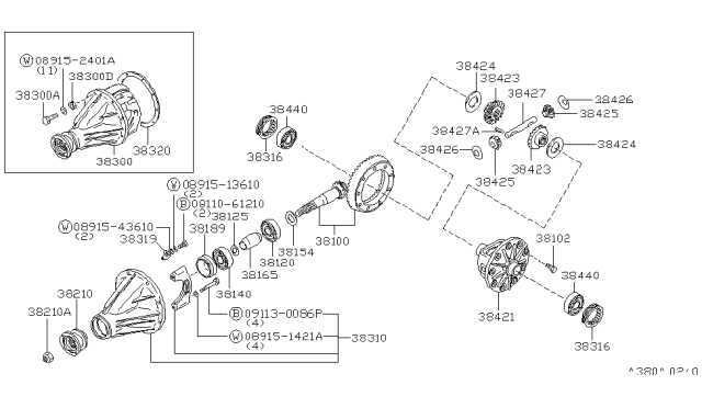 1999 Infiniti QX4 Rear Final Drive Diagram 1