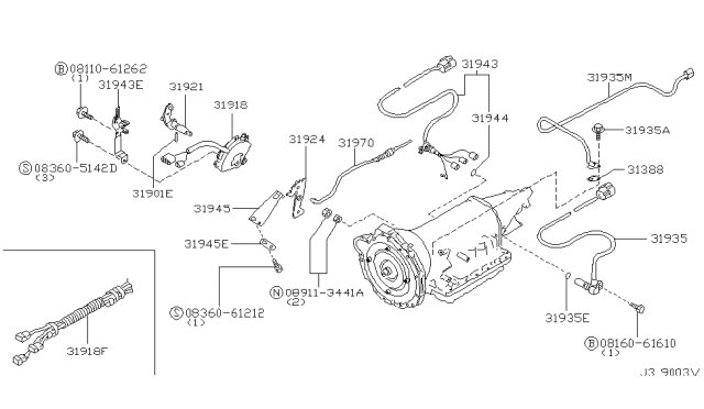 2003 Infiniti QX4 Control Switch & System Diagram 1