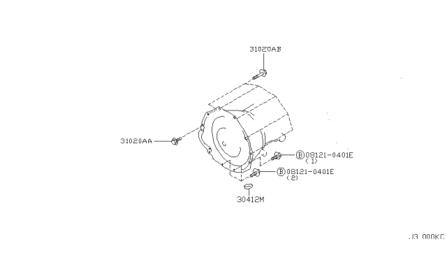 2003 Infiniti QX4 Auto Transmission,Transaxle & Fitting Diagram 6