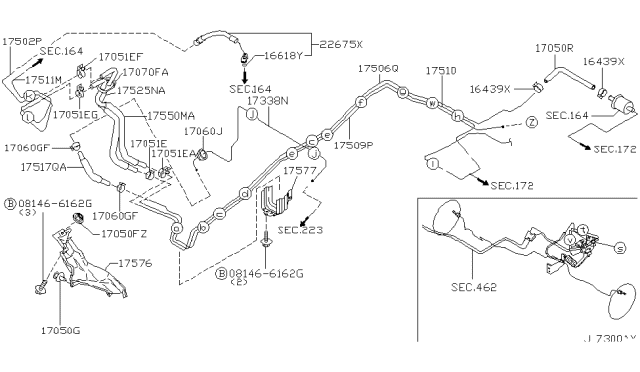 2000 Infiniti QX4 Fuel Piping Diagram 5