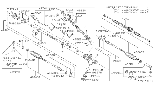 1997 Infiniti QX4 Power Steering Gear Diagram