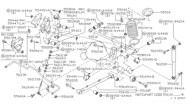 2002 Infiniti QX4 Rear Suspension Diagram