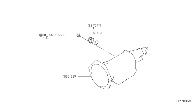 2002 Infiniti QX4 Ring-O Diagram for 32710-AA000