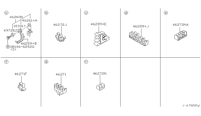 2000 Infiniti QX4 Brake Piping & Control Diagram 4