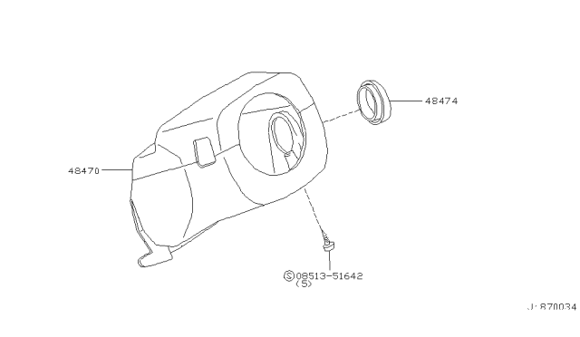 2002 Infiniti QX4 Steering Column Shell Cover Diagram 2