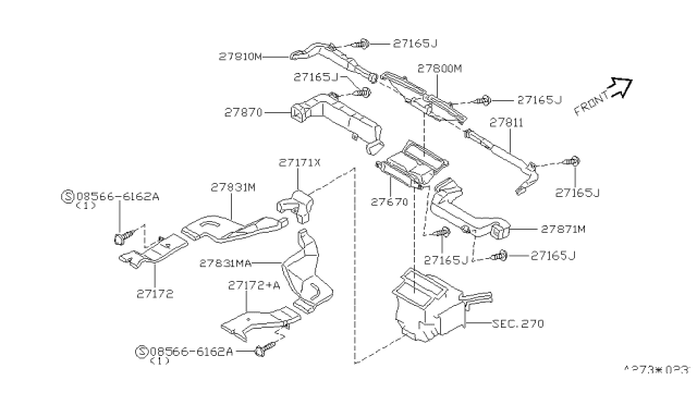 1999 Infiniti QX4 Nozzle & Duct Diagram