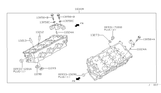 2003 Infiniti QX4 Cylinder Head & Rocker Cover Diagram 3