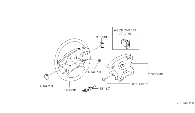 2002 Infiniti QX4 Steering Wheel Diagram 2