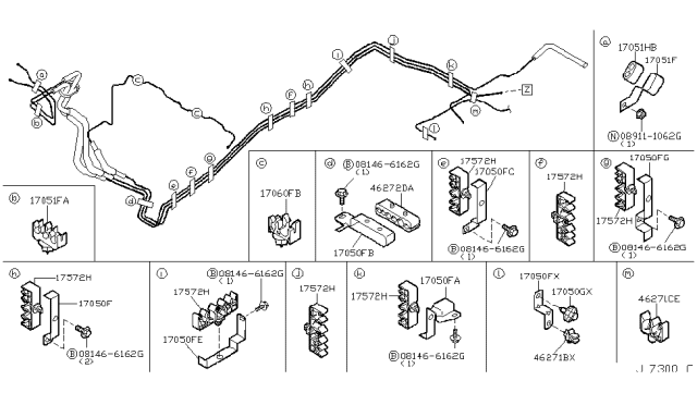 2002 Infiniti QX4 Fuel Piping Diagram 1