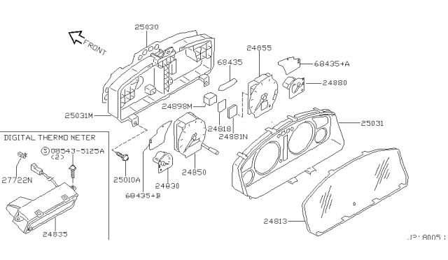 2000 Infiniti QX4 Instrument Meter & Gauge Diagram 2