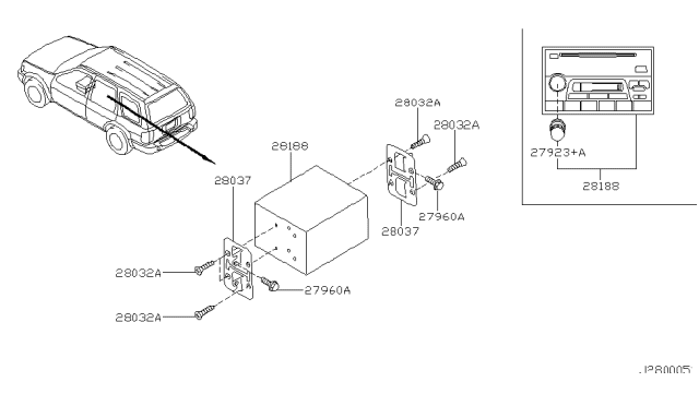 2001 Infiniti QX4 Audio & Visual Diagram 5