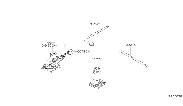 2003 Infiniti QX4 Tool Kit & Maintenance Manual Diagram