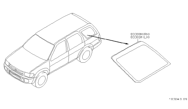 1999 Infiniti QX4 Side Window Diagram