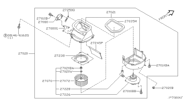 1998 Infiniti QX4 Lever Diagram for 27250-0M000