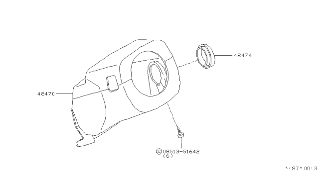 2002 Infiniti QX4 Cover Set-Steering Column Diagram for 48470-4W302