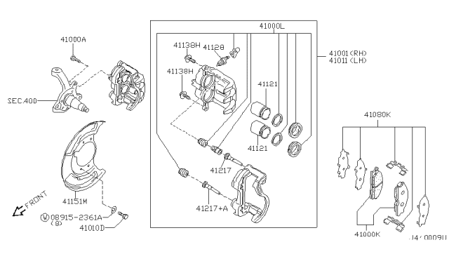 2002 Infiniti QX4 Front Brake Diagram 2