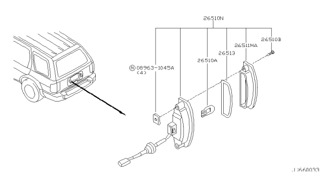 1999 Infiniti QX4 Screw Diagram for 26392-50C00