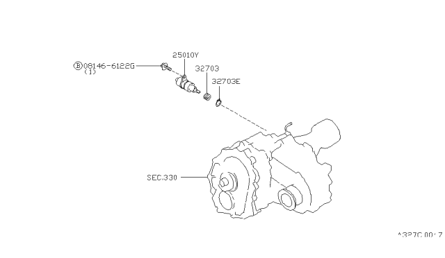 2002 Infiniti QX4 Ring-Lock,Speedometer Pinion Diagram for 32744-0P515