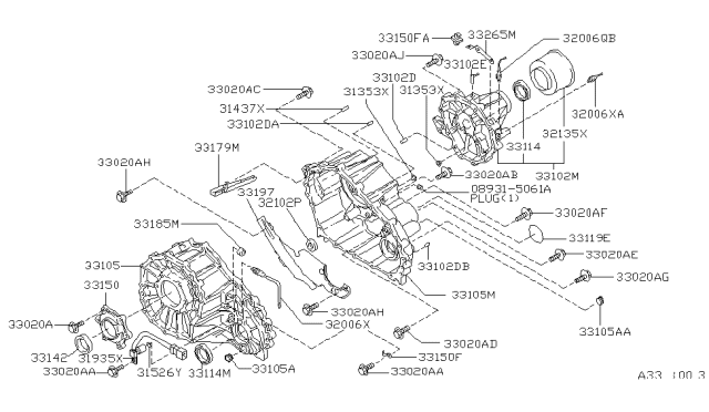 1998 Infiniti QX4 Plug-Taper Diagram for 08931-5061A