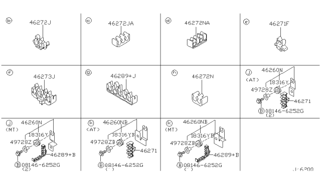 2000 Infiniti QX4 Brake Piping & Control Diagram 2