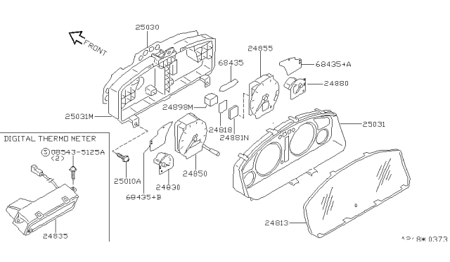 1998 Infiniti QX4 Instrument Meter & Gauge Diagram 2