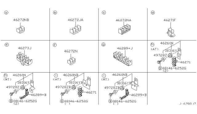 2001 Infiniti QX4 Brake Piping & Control Diagram 1