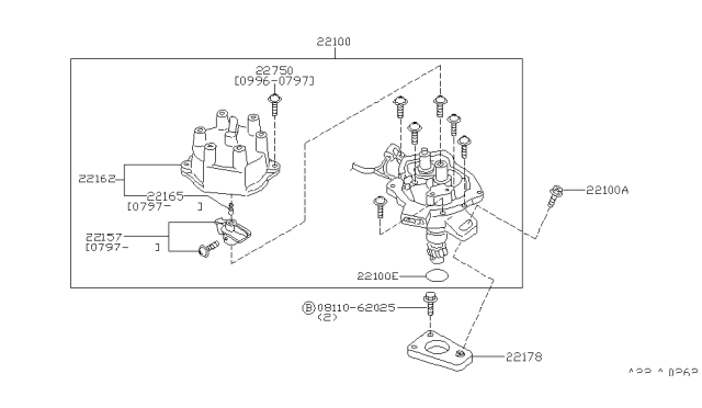 2000 Infiniti QX4 Distributor & Ignition Timing Sensor Diagram 1