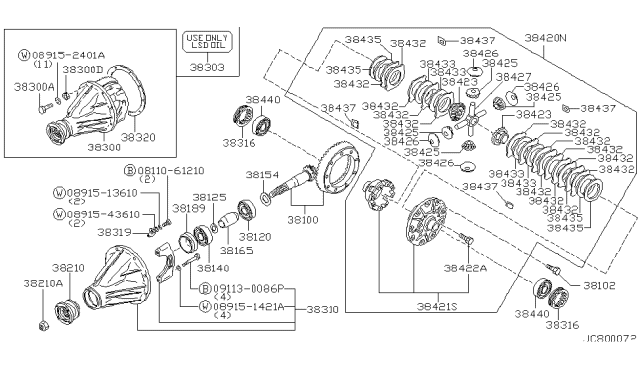 2001 Infiniti QX4 Rear Final Drive Diagram 2