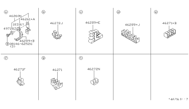 1998 Infiniti QX4 Clip-Tube,Brake Diagram for 46271-0W810