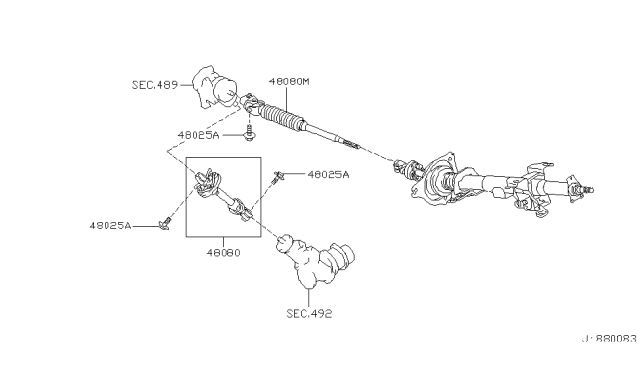 2002 Infiniti QX4 Steering Column Diagram 2