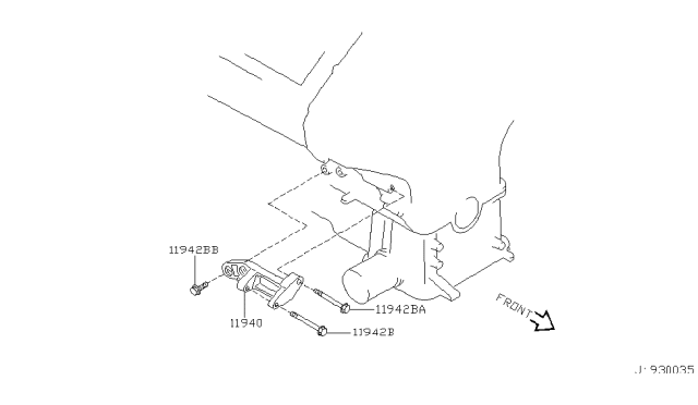 2001 Infiniti QX4 Power Steering Pump Mounting Diagram 1