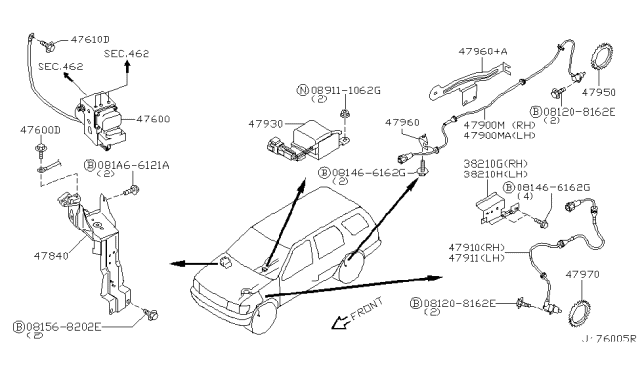 2001 Infiniti QX4 Anti Skid Control Diagram 2