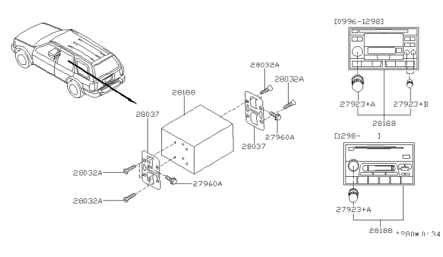 1998 Infiniti QX4 Audio & Visual Diagram 2