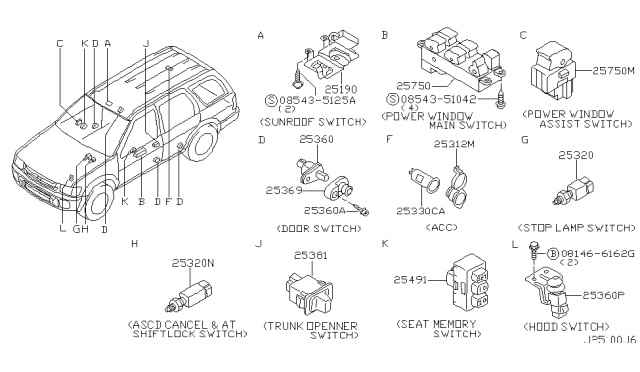 2001 Infiniti QX4 Switch Diagram 2