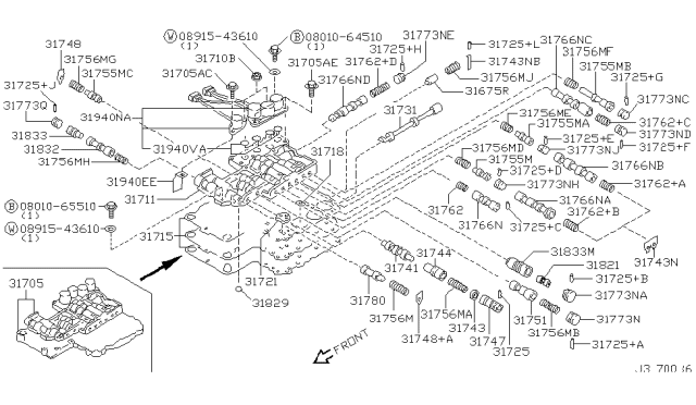 2000 Infiniti QX4 Control Valve (ATM) Diagram 4