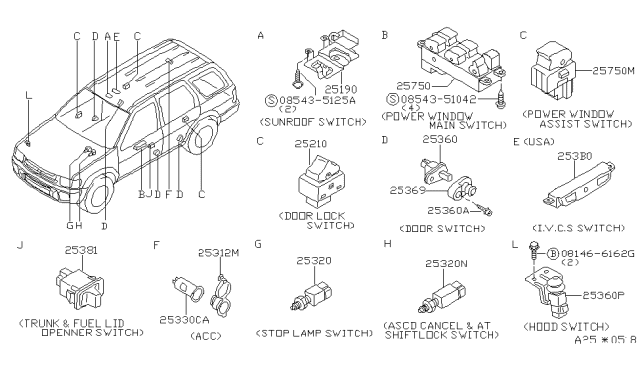 2001 Infiniti QX4 Switch Diagram 3