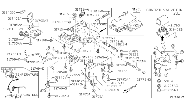 2002 Infiniti QX4 Control Valve (ATM) Diagram 1