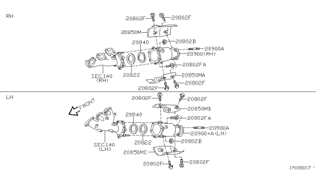 2003 Infiniti QX4 Catalyst Converter,Exhaust Fuel & URE In Diagram