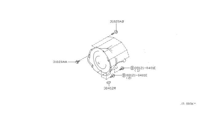 2003 Infiniti QX4 Auto Transmission,Transaxle & Fitting Diagram 7