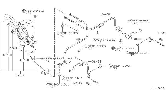 2000 Infiniti QX4 Parking Brake Control Diagram 2