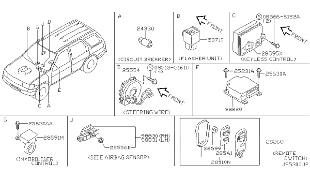 2001 Infiniti QX4 Electrical Unit Diagram 3