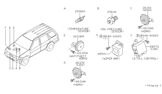 2000 Infiniti QX4 Electrical Unit Diagram 6