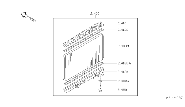 2001 Infiniti QX4 Tank Kit-Radiator Lower Diagram for 21463-4P200